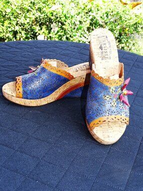 L'Artiste Spring Step Wedge Floral Sandals  39